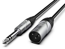 Audibax Pro Cable XLR Macho a Jack Balanceado 10 Metros Negro