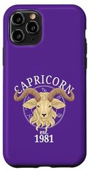 Zodiac Capricorn Born in 1981 Case for iPhone 11 Pro