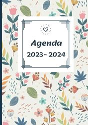 Agenda 2023 2024: 1 semana de 2 páginas,12 Meses de septiembre 2023 a Agosto 2024, Gran formato A4 21 x 29