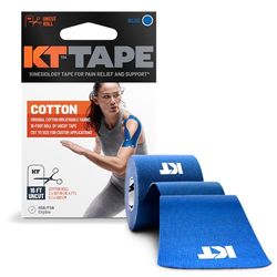 KT Tape - Ruban de kinésiologie Original Non coupé en Coton M Bleu