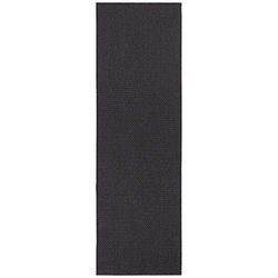 BT Carpet Nature Runner per Interni ed Esterni, Antiscivolo, a Pelo Corto, Effetto Lana, per corridoio, Cucina, Giardino, terrazza, Bagno, Antracite, 80 x 250 cm, Sisal Polipropilene, Carbone