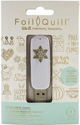 We r memory keepers foil quill memória usb design art drive, férias, com 200 temas, frases e imagens, cria ornamentos e desenhos brilhantes.