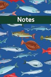 Fishy Notes: 6" x 9" | Lined | Paperback | Matt Cover | Fishing Notes | Journal | Records