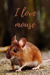 I love mouse: Animals Notebook, Motivational Notebook, Journal, Diary