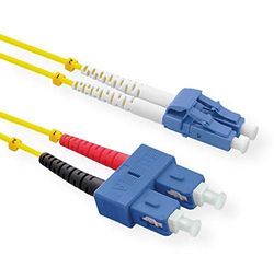 ROLINE Cavo in fibra ottica duplex monomodale 9/125µm OS2, LC/SC, giallo, 1 m