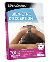 Wonderbox – Coffret cadeau - BIEN ETRE D'EXCEPTION – 7000 soins dont rituel polynésien au monoï, massage à la bougie, soins du visage, bain aromatique pour 1 à deux personnes