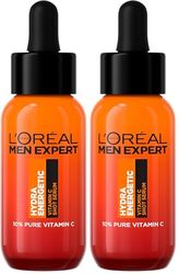 L'Oréal Men Expert Hydra Energetic, 10% Pure Vitamin C Shot Serum, For Brighter, Smoother and Refreshed Skin, 30ml (Pack of 2)