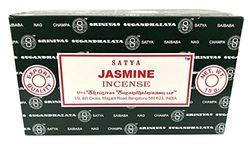 Sai Baba Nag Champa Jasmine 15 gram paket, 1 låda med 12 paket