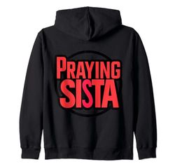 Rezando sista Fe Chirstiana Religiosa Inspiradora Sudadera con Capucha