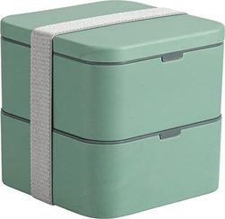 Cao Groene lunchbox, vierkant, 85 cl, 2 stuks, voor volwassenen, uniseks, 14 x 14 x 13,5 cm