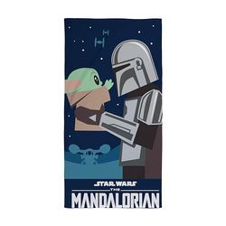 Character World Disney Serviette Officielle Mandalorian Star Wars | Toucher Super Doux, Motif I've Been Looking for You | Parfait pour la Maison, Le Bain, la Plage et la Piscine, 140 x 70 cm