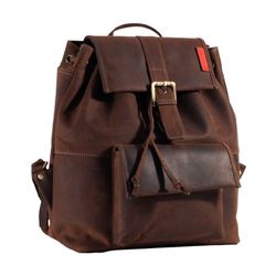 Shalimar Zaino da escursionismo unisex in pelle oliata Buffalo zaino in pelle