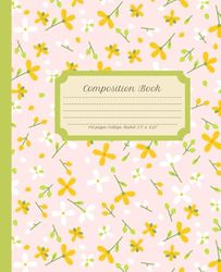 Composition Notebook- Vintage, Sweet, 1 subject, 110 pages- lined, 7.5" x 9.25" matte cover