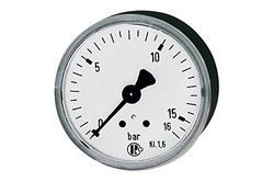 RIEGLER 101820-200 standaard manometer, plaatstaal, G 1/4 achter, -1/0,0 bar, Ø 50, 1 st.