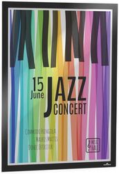 Durable DURAFRAME Poster A2 - Self-Adhesive Poster Frame - UV-Resistant - Black - Perfect for Displaying Large Format Information - Pack of 1