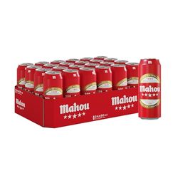 Mahou 5 Estrellas Cerveza Especial Dorada Lager, Sabor 5 Estrellas, 5,5% Volumen de Alcohol, Pack de 24 Latas x 50 cl