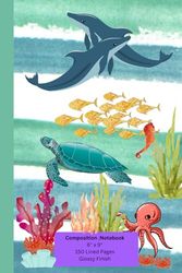 Children's Composition Notebook: Ocean Animals