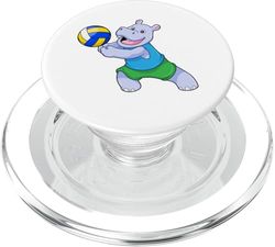Hipopótamo Jugador de voleibol Voleibol Deportes PopSockets PopGrip para MagSafe