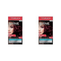 Vitalcare | Colourshine - Colorazione Permanente Professionale, Tinta Capelli Senza Ammoniaca, Tintura Capelli con Cheratina e Olio di Macadamia, n° 4.62, Castano Rosso Irisé (Confezione da 2)