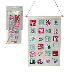 Trimits Make Your Own Fabric Pocket Advent Calendar Kit, 30 x 46cm, Cream, ADKIT2