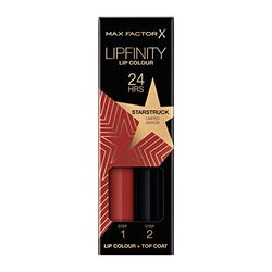 Max Factor Lipfinity Lip Colour Tinta Labbra Matte Lunga Durata e Gloss Idratante, Applicazione Bifase, 90 Starstruck