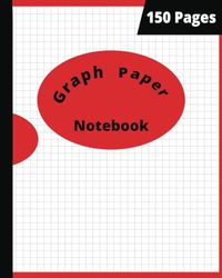 150 Page, Red, Graph Paper Notebook