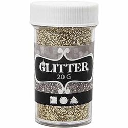 Glitter, D: 35 mm, H: 60 mm, goud, 20g