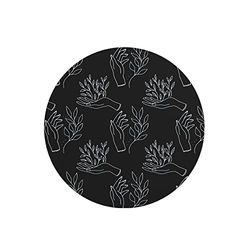 Questo Casa, Ronde digitaal bedrukte muismat, antislip onderkant, voor kantoor en thuis, diameter: 22 cm