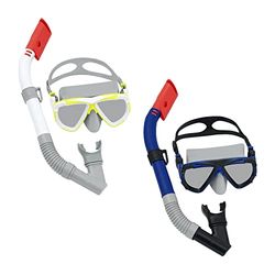 Occhialini da Snorkeling e Boccaglio Bestway Bianco Blu scuro Adulto (1 Unità)