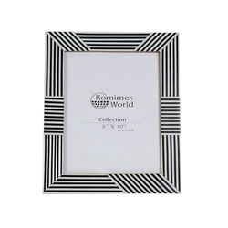 Romimex Fotolijst, wit, zwart, kunsthars, MDF, 26 x 31 x 2 cm