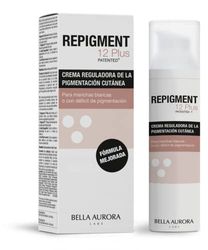 BELLA AURORA - Repigment12 Plus 75 ml, Crema Regolatrice della Pigmentazione della Pelle per Macchie Bianche o con Pigmentazione, per Viso e Corpo, Crema Repigmentante Doppia Azione
