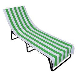 J & M Home Fashions Fauteuil Lounge Serviette de Plage avec Poche