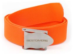 Best divers Cinturón Naranja Hebilla Inox, Sub Hombre