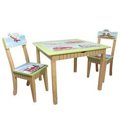 Ensemble table et 2 chaises enfant en bois garçon fille Fantasy Fields W-9946A