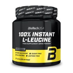 BioTechUSA 100% Instant L-Leucine Drink Powder | Vegan | Sugar-Free | Gluten-Free | Lactose Free | 3,000mg Leucine | 277g | Unflavoured