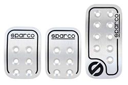 Sparco SPC OPC04060000 Conjunto de 3 pedais Racing cor prata com logótipo SPARCO em preto universais, 150 ml