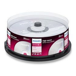 Philips DR 4 S 6 B 25 F/00 DVD+R - Branco - DVD+R virgens (4,7 GB, 25 unidades, 16x)