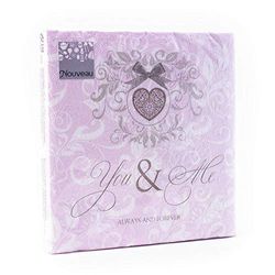 Fiorentina You & Me Rosé Disposable Paper Napkins, 16 Pieces 3 Ply - 33 x 33