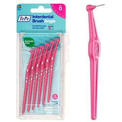 TePe Scovolino, Angle, Rosa, 0.4mm/ISO 0, 6pz, pulizia interdentale facile ed efficace, rimozione placca interdentale, per spazi stretti, per gengive forti
