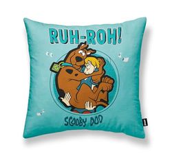 BELUM | Housse de Coussin 100% Coton 45 x 45 cm Modèle Scooby Doo A | Housse de Coussin Scooby Doo | Housse de Coussin Tissu Half Panama 100% Coton Bio