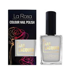 LaRosa Nail Polish - Energetic Colour with Proper Coverage - Durable Formula - Good Consistency - Easy Application with Well Shaped Brush - White 15 ml