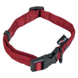 JACK AND VANILLA, Collar para Perro, Modelo Comfort Tube Nylon, Color Rojo, Tamaño 20 mm x 31-47 cm