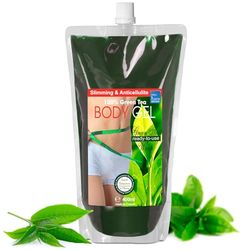 Thé Vert & Spirulina Gel d' Enveloppement Massage Minceur Anti-cellulite 400ml