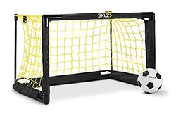 SKLZ Mini porta professionale con palla morbida da 12,7 cm, facile da montare, design compatto per un divertimento senza fine, perfetta per uso interno ed esterno, migliora le abilità calcistiche e la