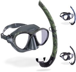 Cressi Métis & Corsica pacotes de snorkel, unissexo para adulto, camuflagem verde, tamanho único
