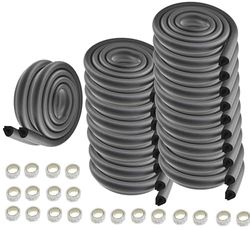 HIMRY® 40 Metros Protector Borde Forma de U, Espuma para Borde de Mesa de Vidrio, Anticolisión Tira para Bebés y niños, Protectores para Bordes, Extra DENSOS. 20x2M, Negro KXD7003 Black