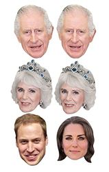 Star Cutouts SMP501 Six Pack Masks Senior Royals Simply Add Tabs and Elastic