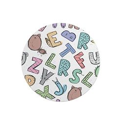 Questo Casa, Round Digital Printed Mouse Pad, Non-Slip Base, for Office and Home, Diameter:22cm