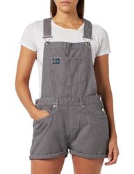 SUPERDRY Vintage Canvas Short Dungaree Sweatshirt för kvinnor, Arbetskläder Grå, 34