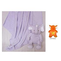 Duffi baby knuffeldeken "Coral" en pluche dier, 90 x 75 cm, oranje Master Baby Home, S.L. 4072-03